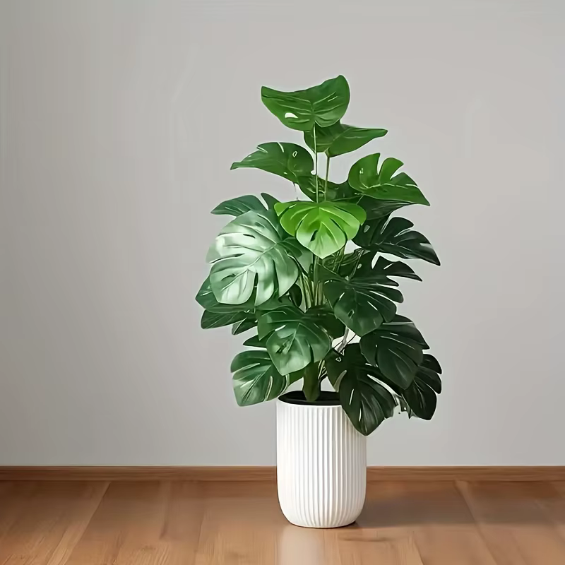 Arbre artificiel en plastique réaliste en forme de figuier à feuilles de violon