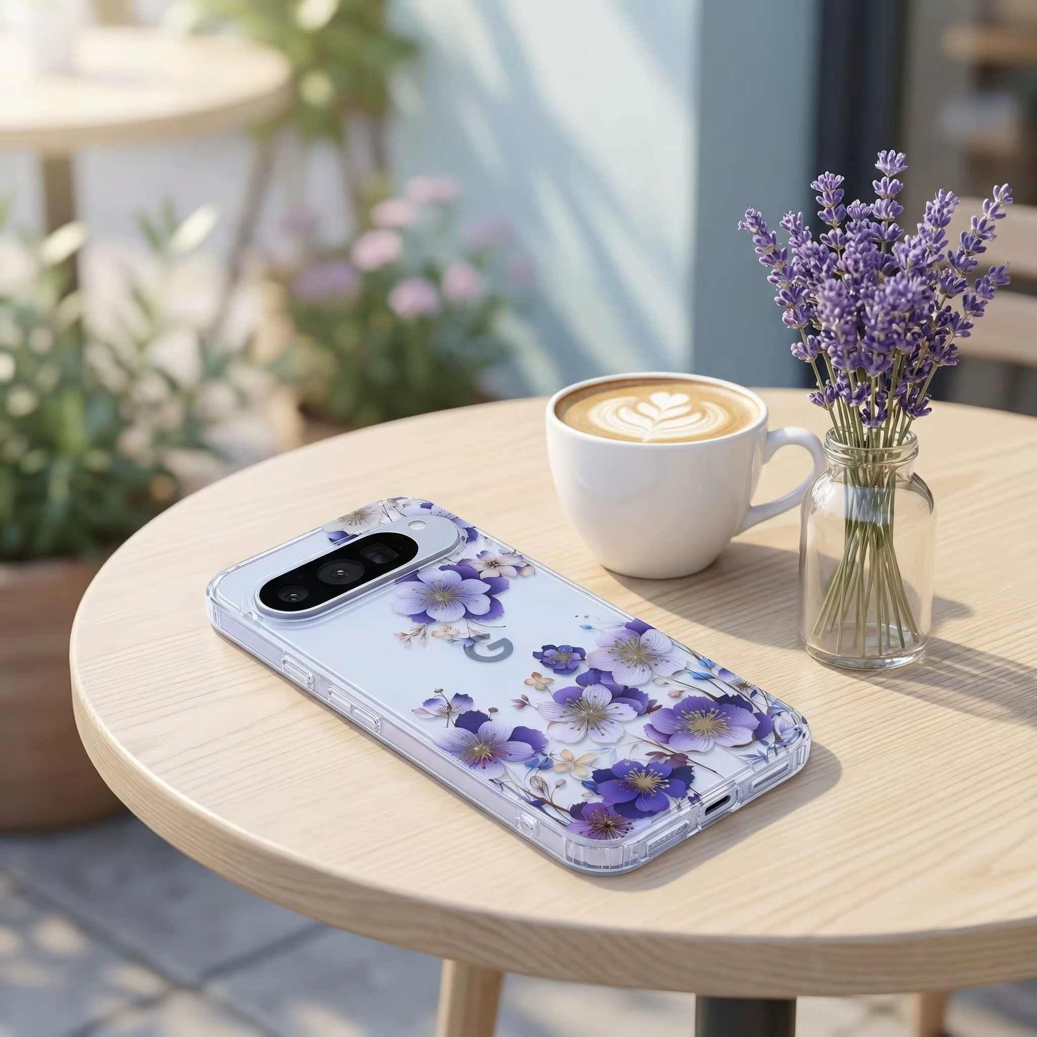 Coque de téléphone de luxe en TPU, pour Google Pixel 10A/10Pro/10Pro XL/9A/9Pro/9Pro XL, design à fleurs et plumes, couverture souple, revêtement coloré HD.