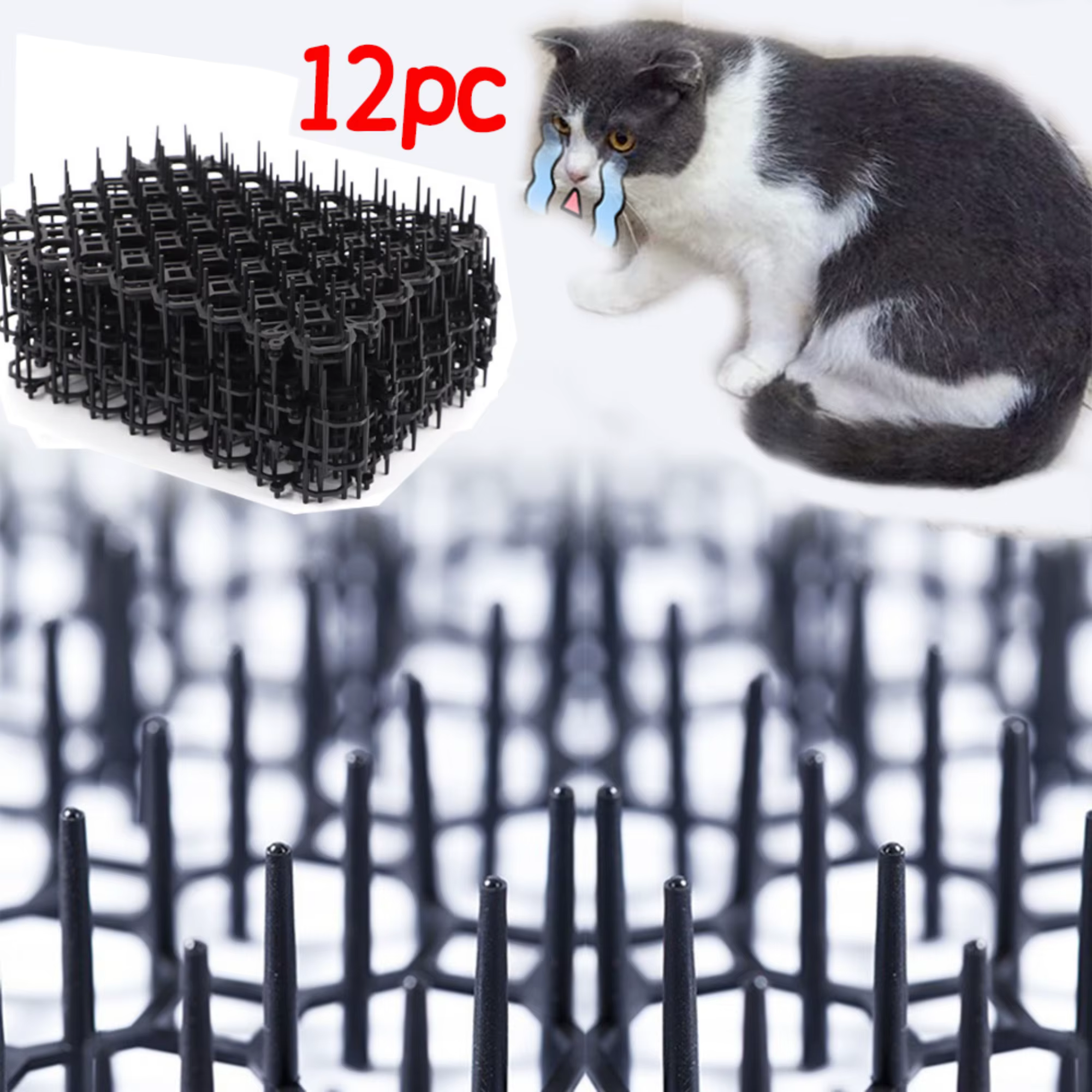 Tapis anti-chats avec pointes pour potager
