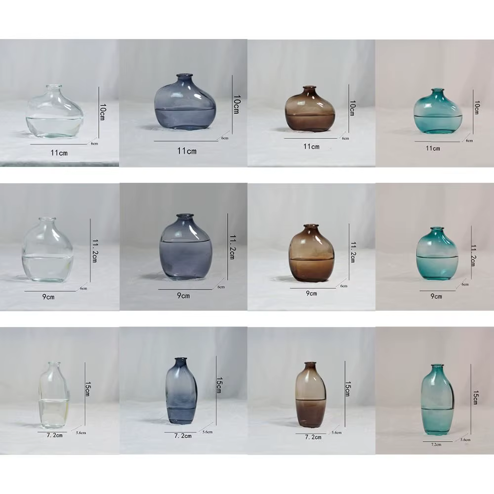 Vase à fleurs rétro tendance en verre