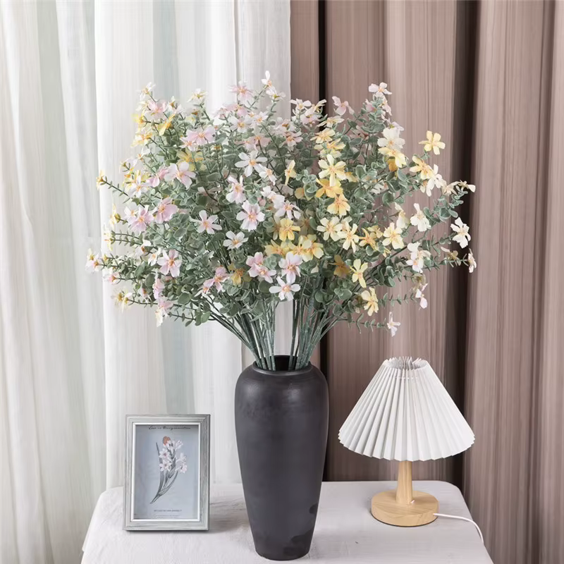 Fleurs de soie pour bouquet de mariée de mariage