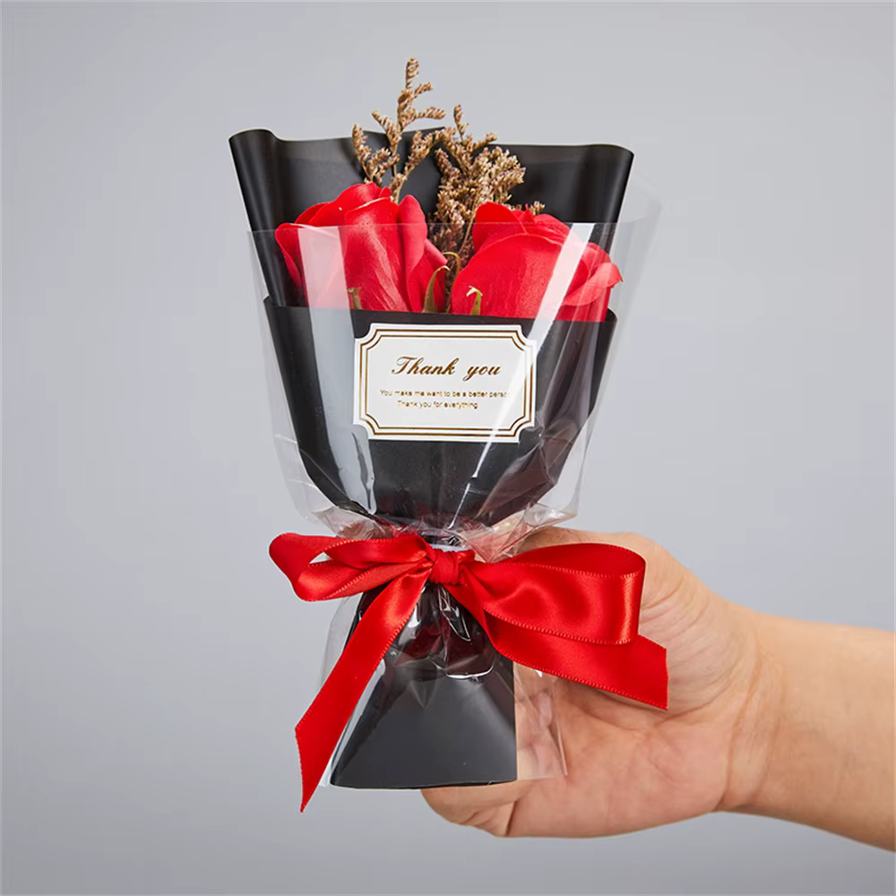 Cadeau artisanal, rose artificielle parfumée