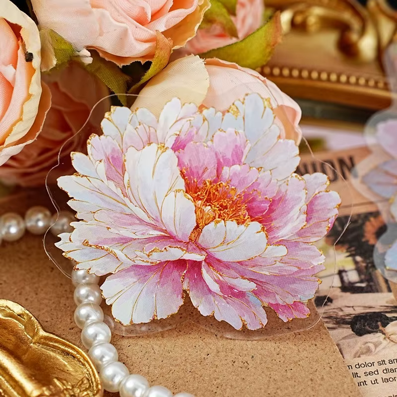 Autocollants de Scrapbook prédécoupés à fleurs