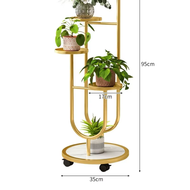 Étagère verticale pour plantes en métal en forme d'arbre