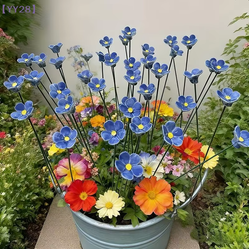 【YY28】6/8/10 pièces Fleurs éternelles artisanales en céramique
