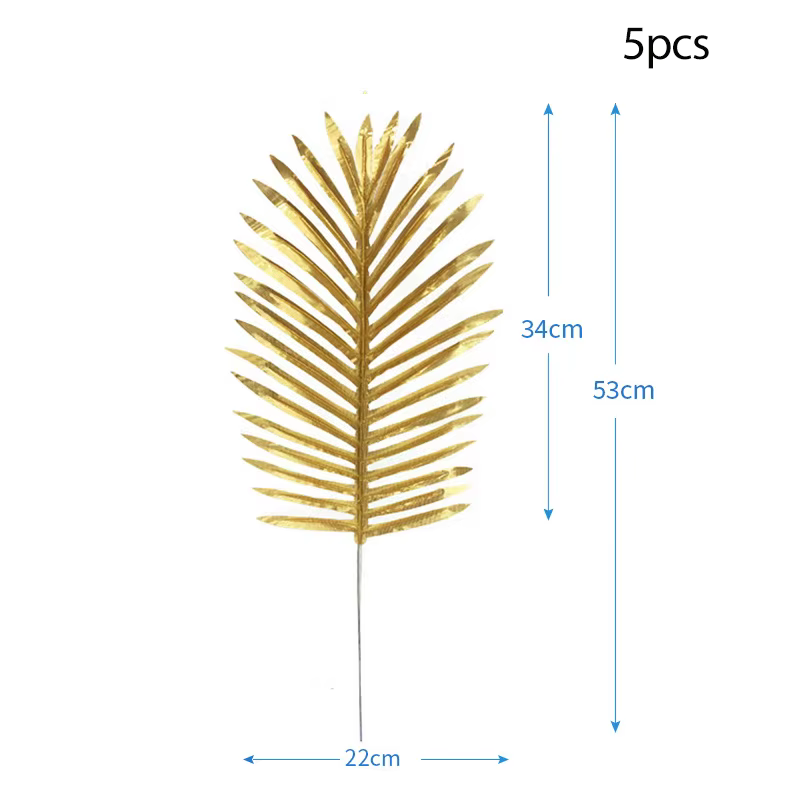 Plantes artificielles feuilles dorées