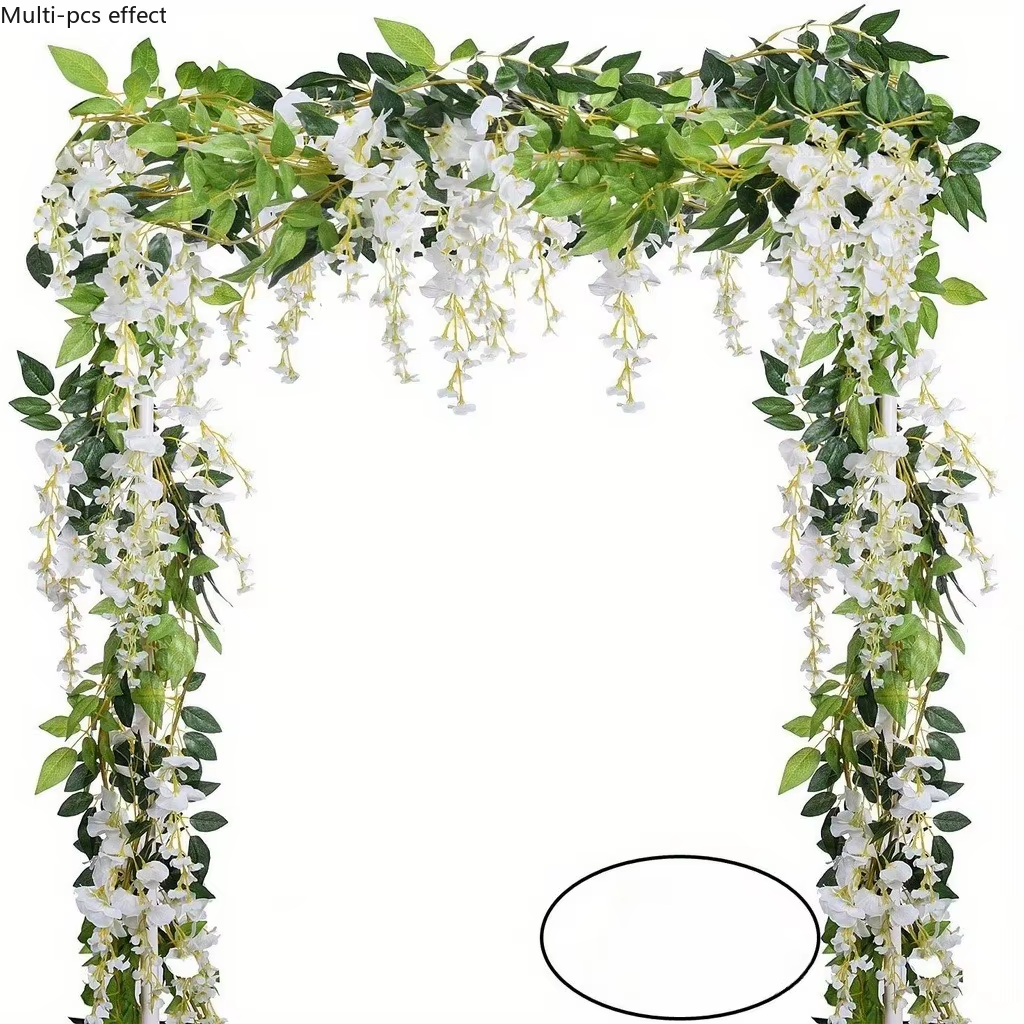 1/2 pièces Guirlande de glycine artificielle en soie – Décoration pour la maison