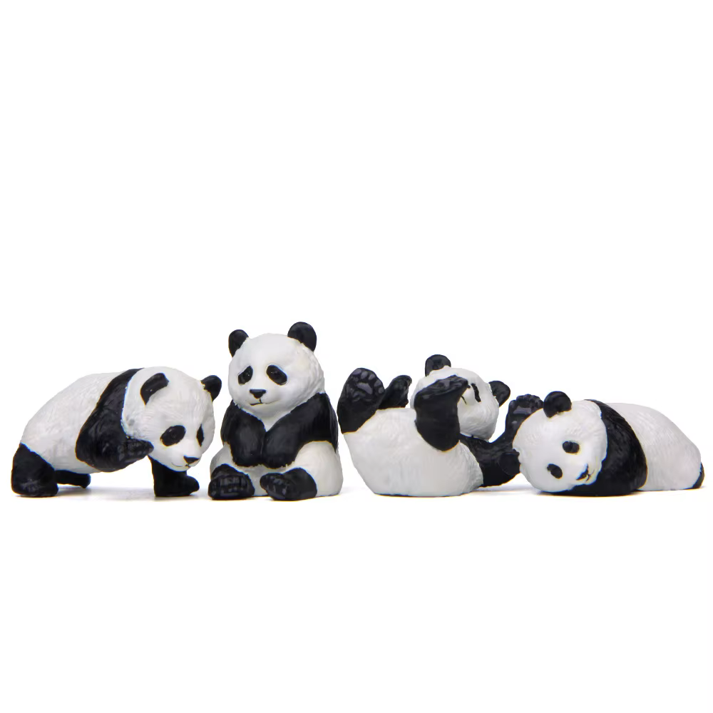 4 pièces/ensemble mignon Panda mousse Micro paysage Terrarium Figurine décoration résine drôle