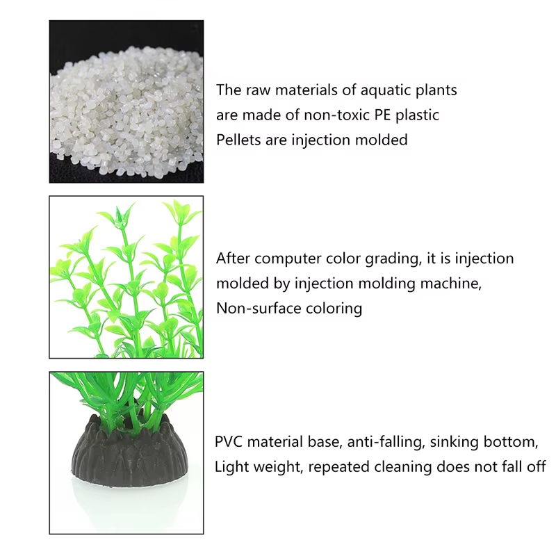 Plantes artificielles de simulation pour décor d'aquarium