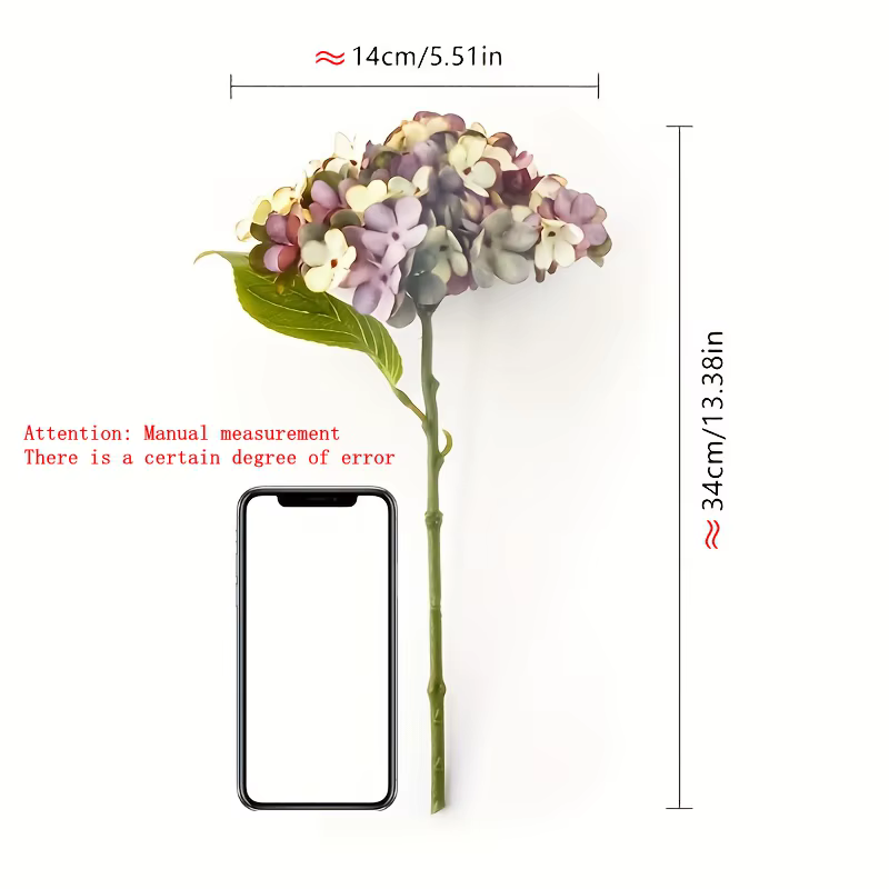 Fleurs d'hortensia simulées