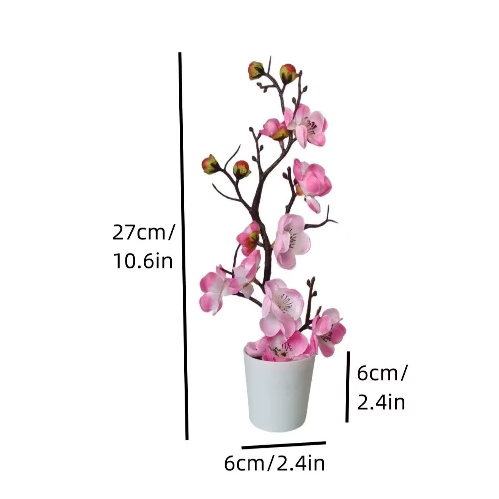 Bonsaï créatif de fleurs de prunier artificielles