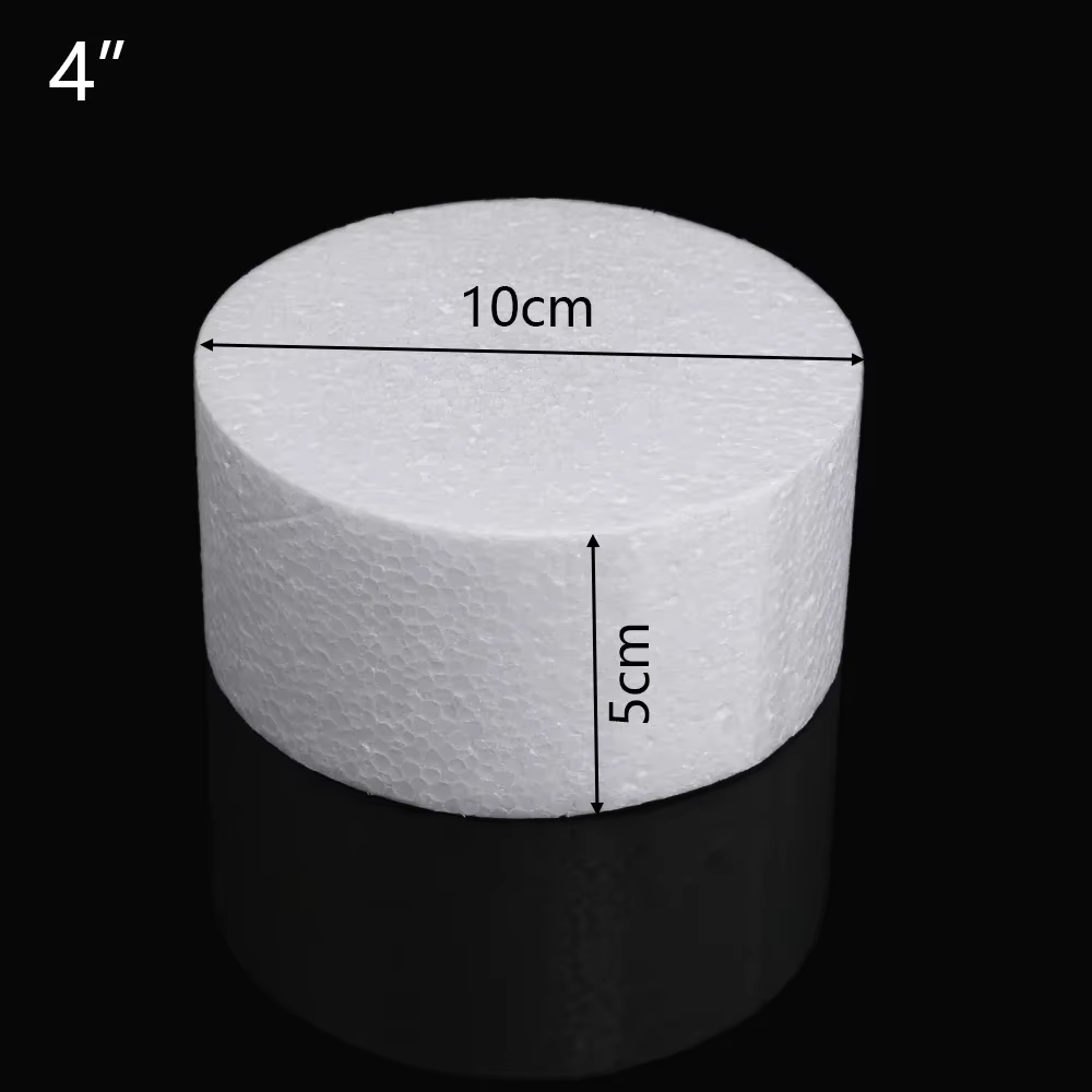 Moule à gâteau rond en mousse de polystyrène de 4/6/8 pouces pour décoration florale, modèle d'entraînement DIY pour fêtes