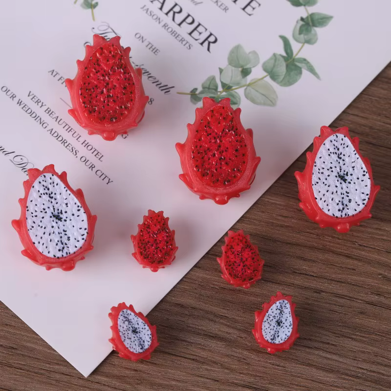Lot de 3 miniatures de fruits du dragon artificiels