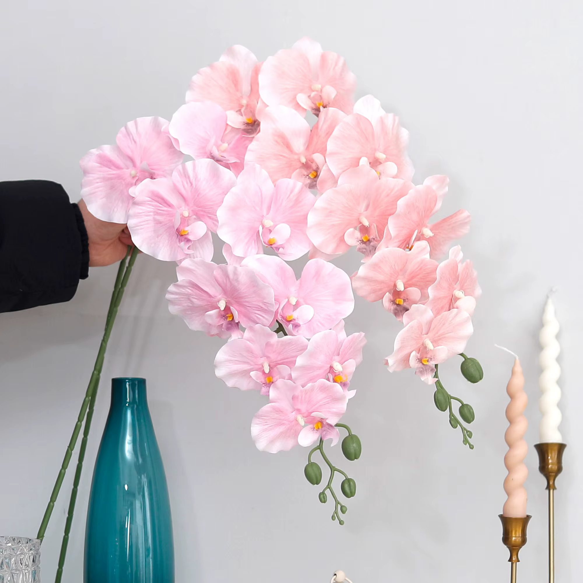 Branches de fleurs de Phalaenopsis artificielles 3D