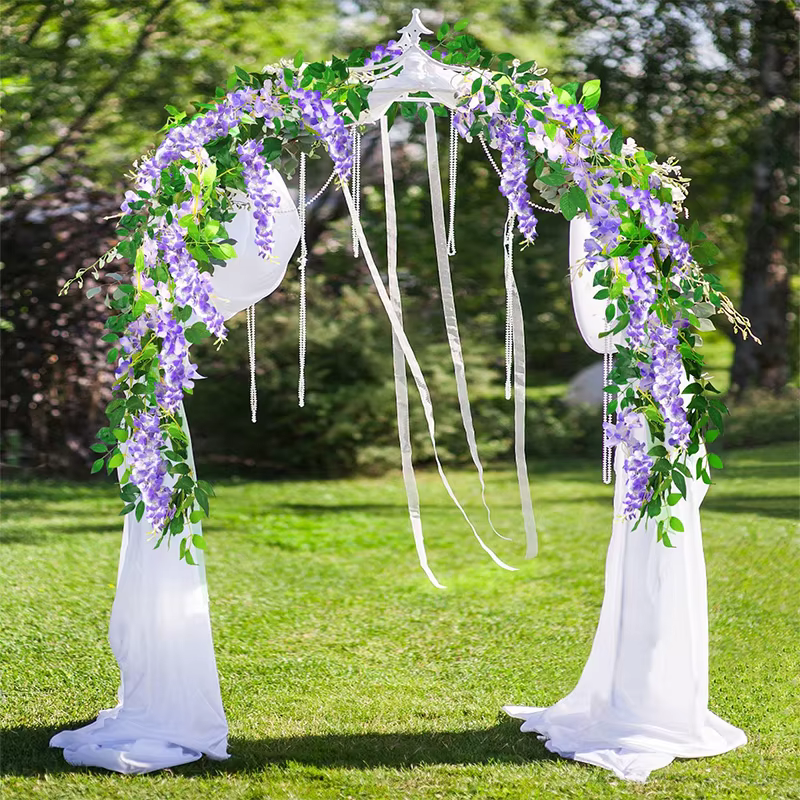 Guirlande de fleurs de glycine artificielles de 2M