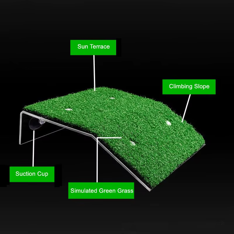 Plate-forme de se prélasser pour tortues, Simulation d'habitat, rampe de pelouse, quai de tortue, île flottante pour Reptile, Terrarium, accessoire d'aquarium