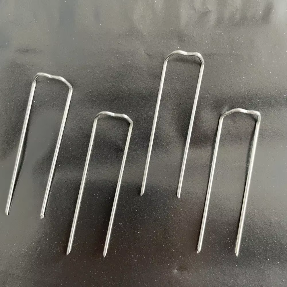 Clips de fixation portables et compacts pour jardinage - Pinces de support de plantes galvanisées en forme de M