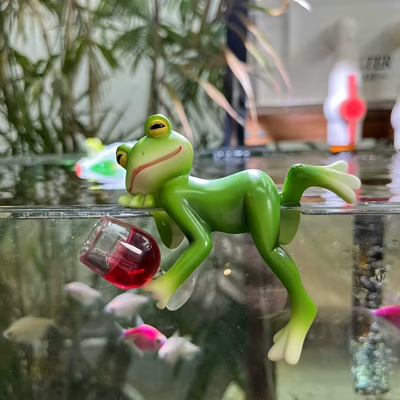 Jardinière de grenouille contemporaine en résine