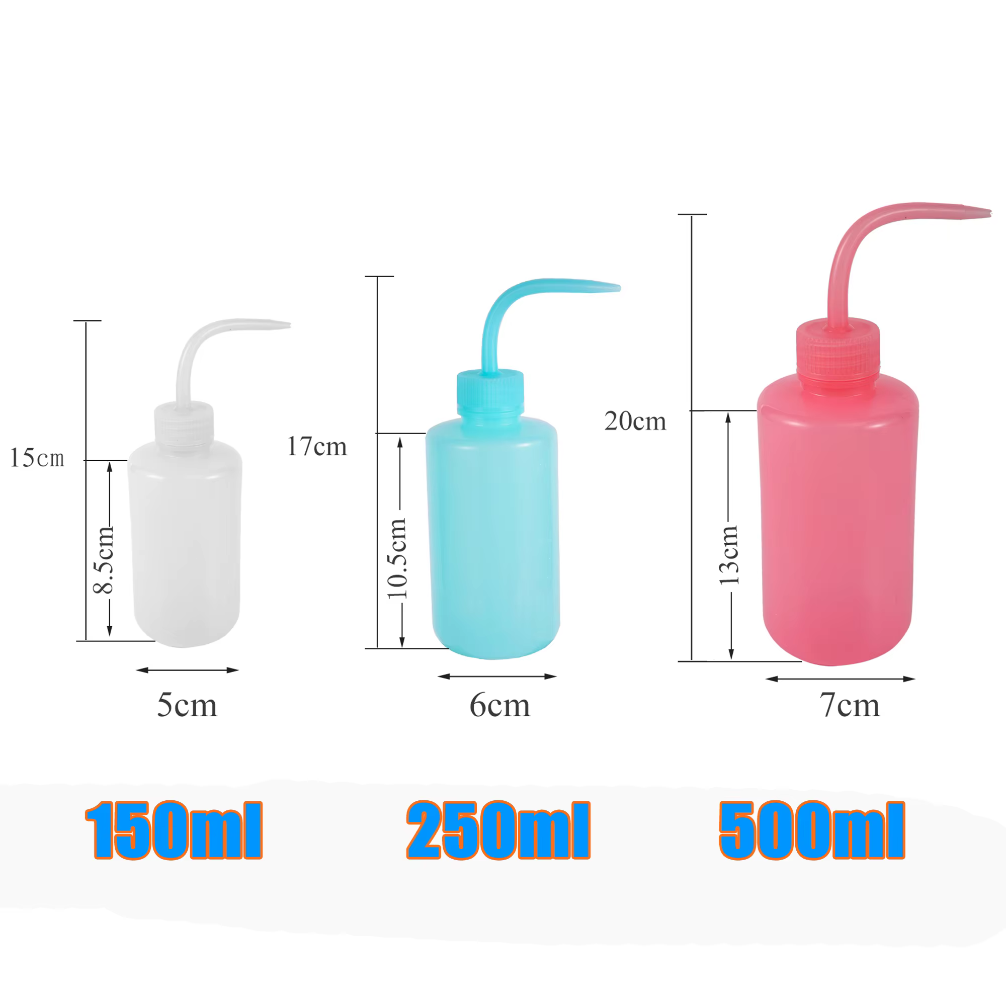 Bouteille à presser en plastique de 150/250/500ml