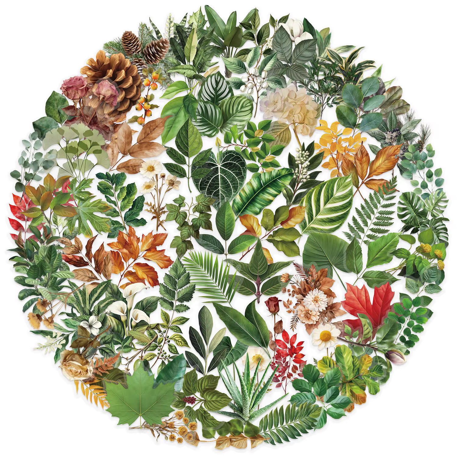 Autocollants Graffiti feuilles de plantes