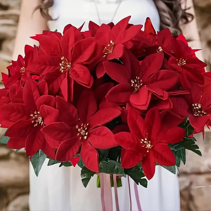 Bouquets de fleurs de noël artificielles