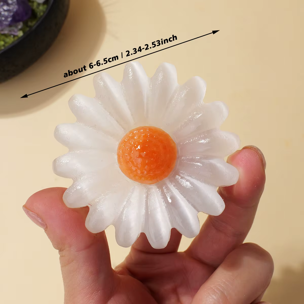 Fleur de sélénite blanche en cristal naturel