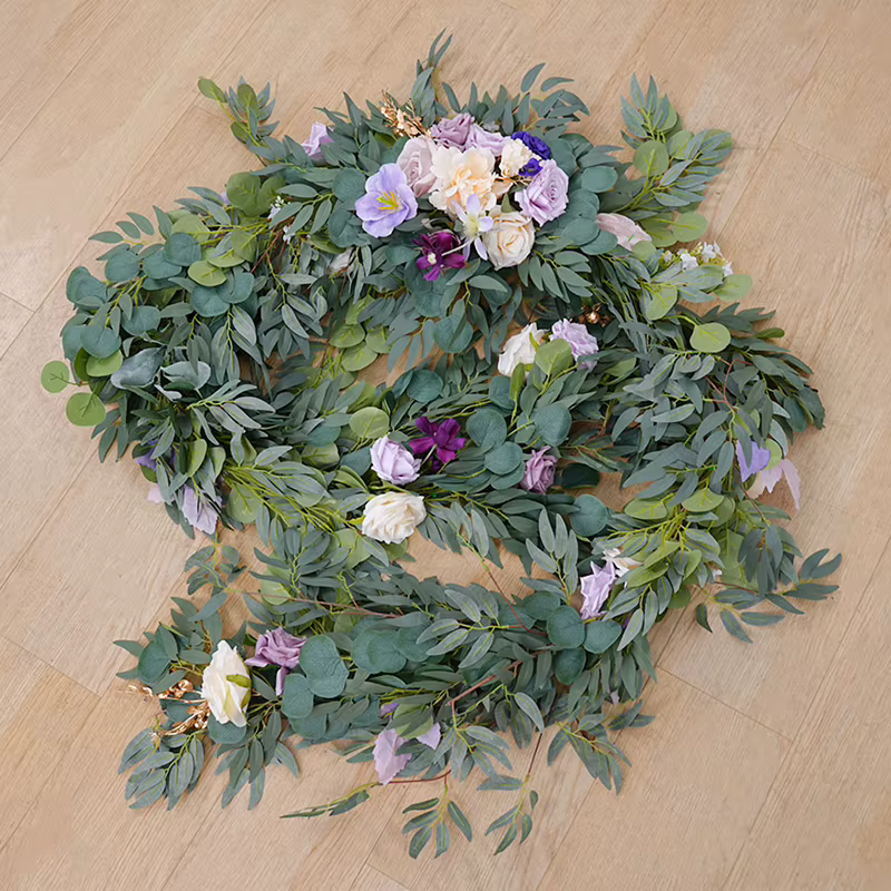 Série violette avec verdure