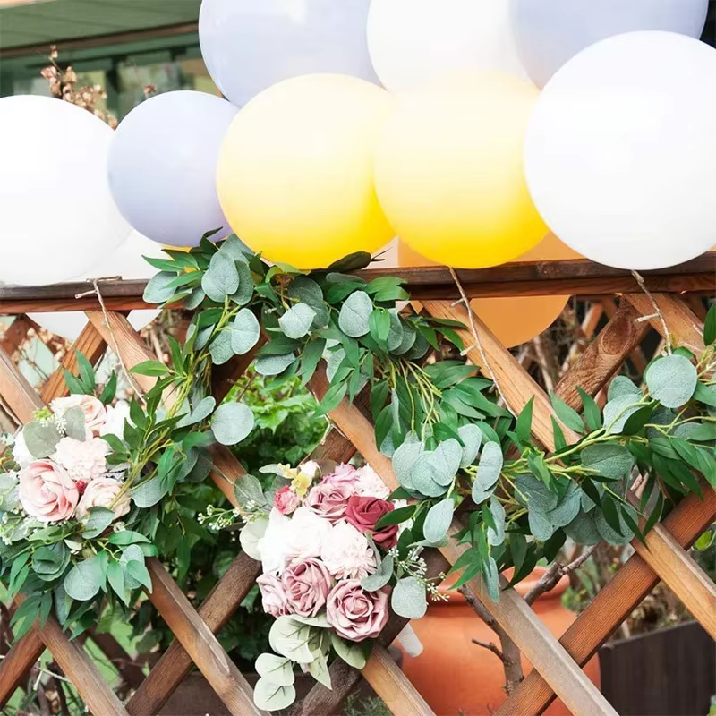 Couronne artificielle d'eucalyptus avec feuilles de saule