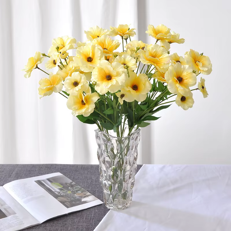 Fausse fleur d'Eustoma pour Noël