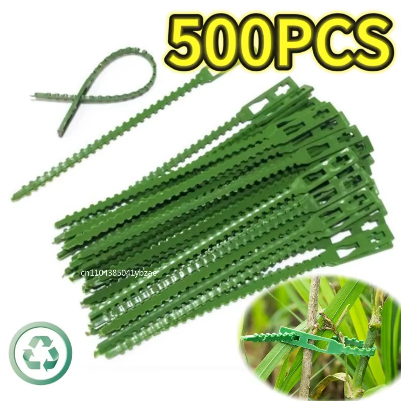 Attaches de câble réglables en plastique pour plantes