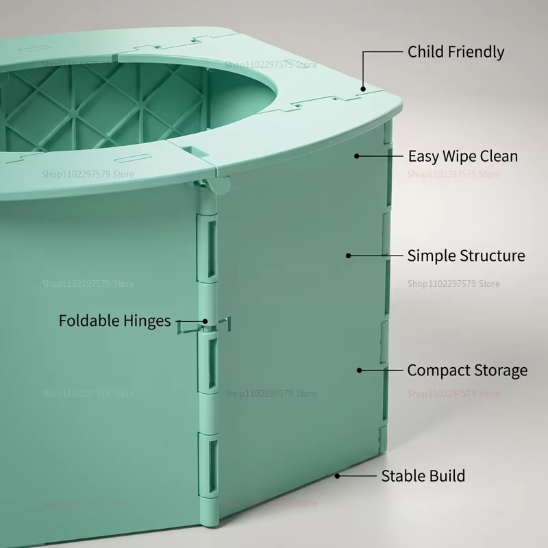 Pot de toilette pliable et portable pour tout-petit, siège de toilette léger pour bébé, pour voiture, urgence en extérieur, durable et portable