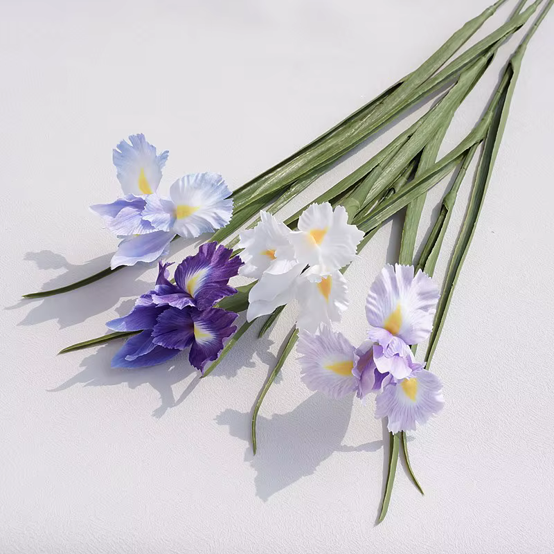 Fleurs d'iris artificielles 67cm