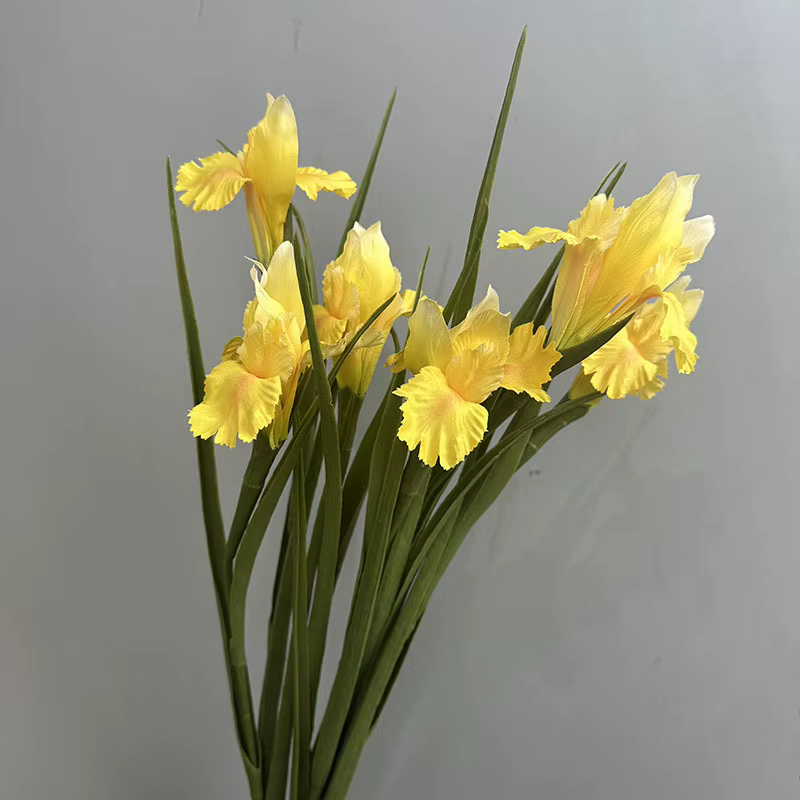 Fleurs d'iris artificielles en soie