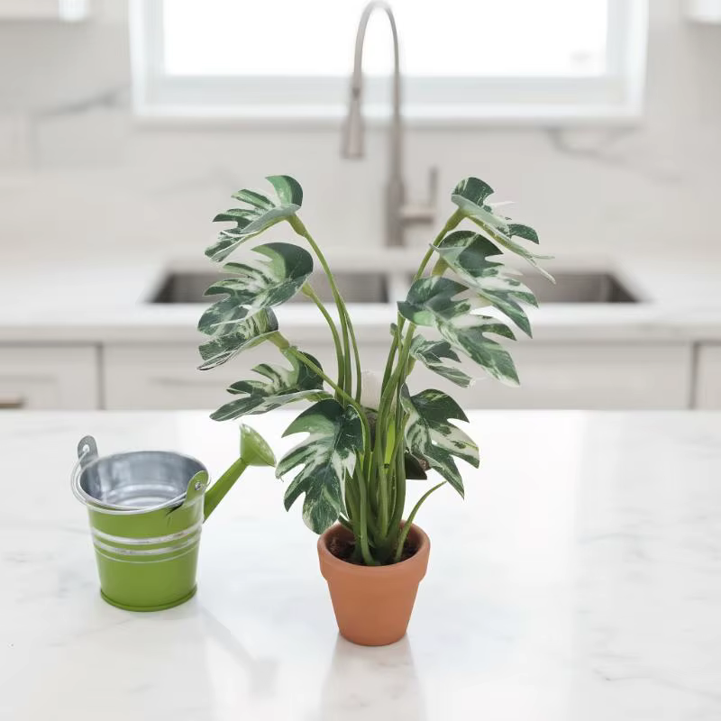Plante Monstera Miniature délicate pour maison de poupée 1/12