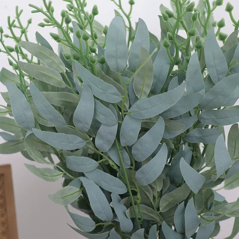Plantes artificielles en feuilles de saule en soie