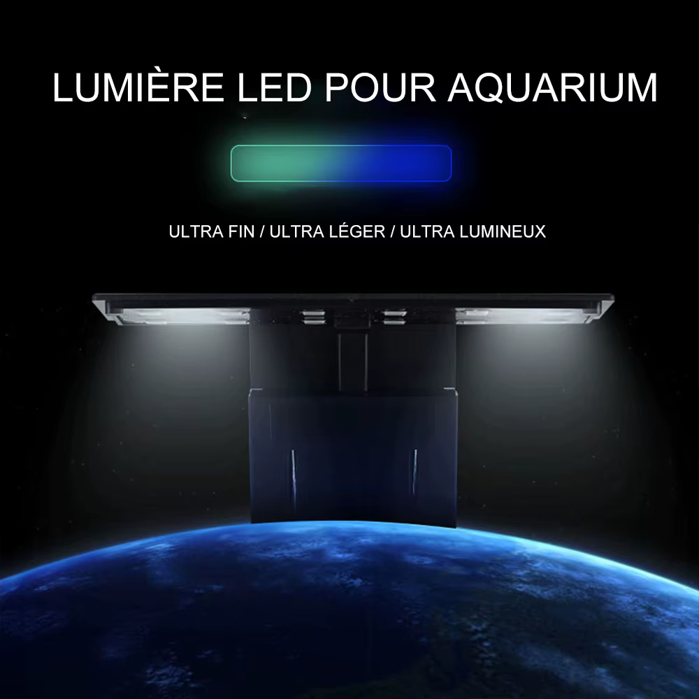 Très Mince Led Aquarium Lampe Éclairage La Croissance Des Plantes