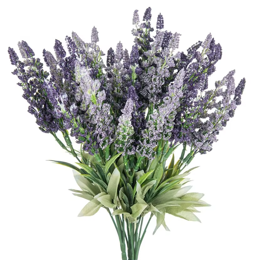 Fleurs artificielles plante lavande Festival saint valentin couronne de mariage maison extérieure cour jardin Vase Decora Bouquet de mariée bricolage cadeau