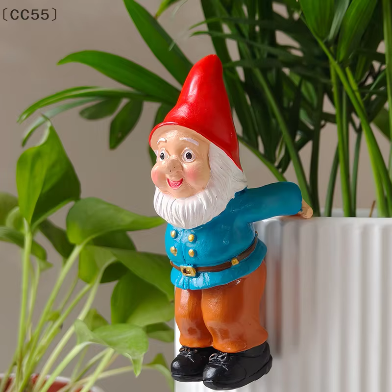、1CC55 Vauas Figurines de Gnome d'escalade Pot de fleur Hugger Gnomes de jardin suspendus Décorations de plantes pour
