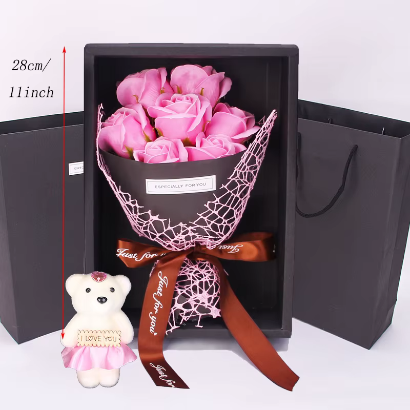 7 Roses Artificielles de Décoration de Mariage