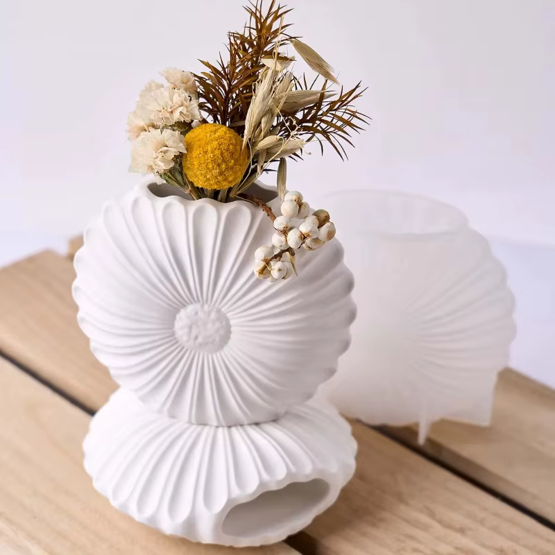 Moule DIY pour vase tournesol aux formes irrégulières et rondes