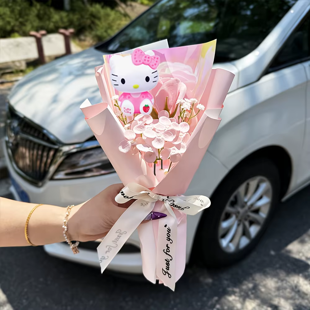 Sanrio Bouquet de fleurs artificielles Hello Kitty Rose
