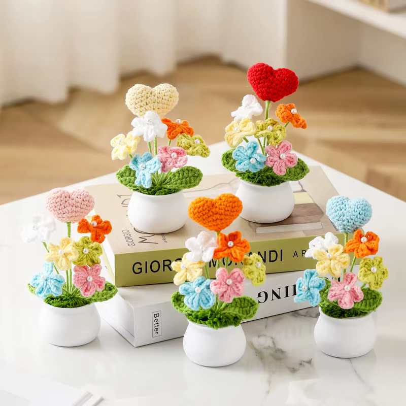 Plantes en pot au Crochet