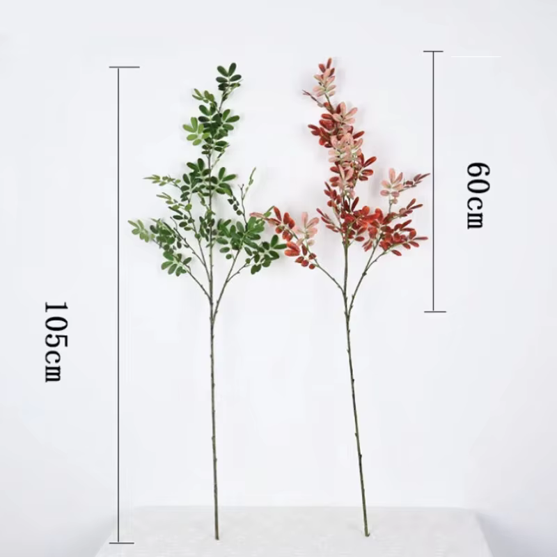 5 pièces de plantes vertes artificielles en plastique pour mariage