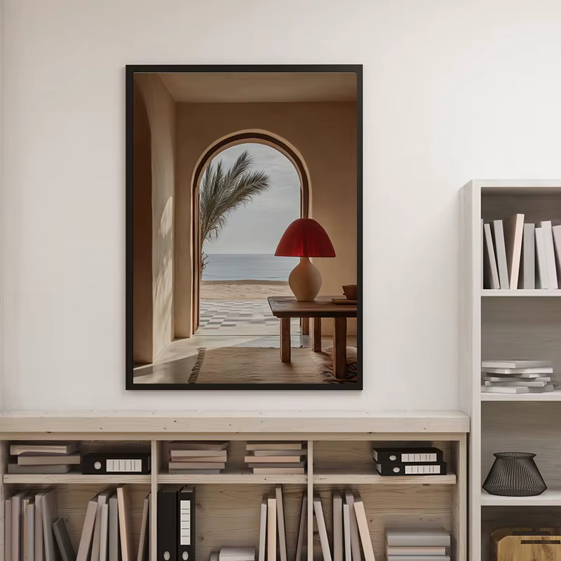 Affiche de Vase en terre cuite d'olivier Boho