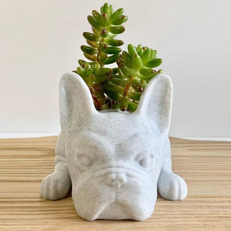 Planteur de Statue de chiot en résine
