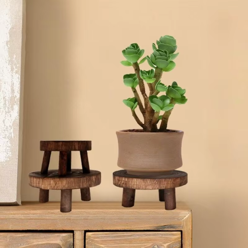 Support de plantes en bois