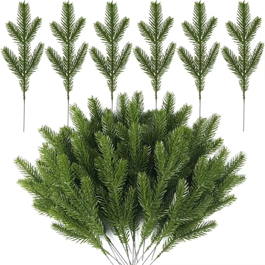 50/100Pcs Plantes Artificielles Arbre De Noël Maison Salle Table Décoration En Plein Air Délicat Clebration Ornement