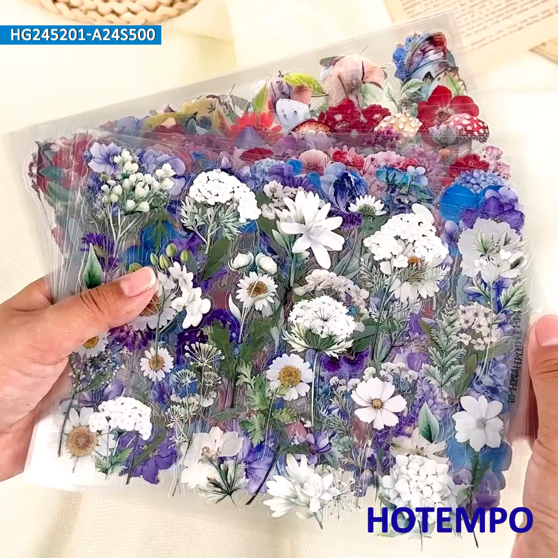 Pack d’autocollants de fleurs de plantes