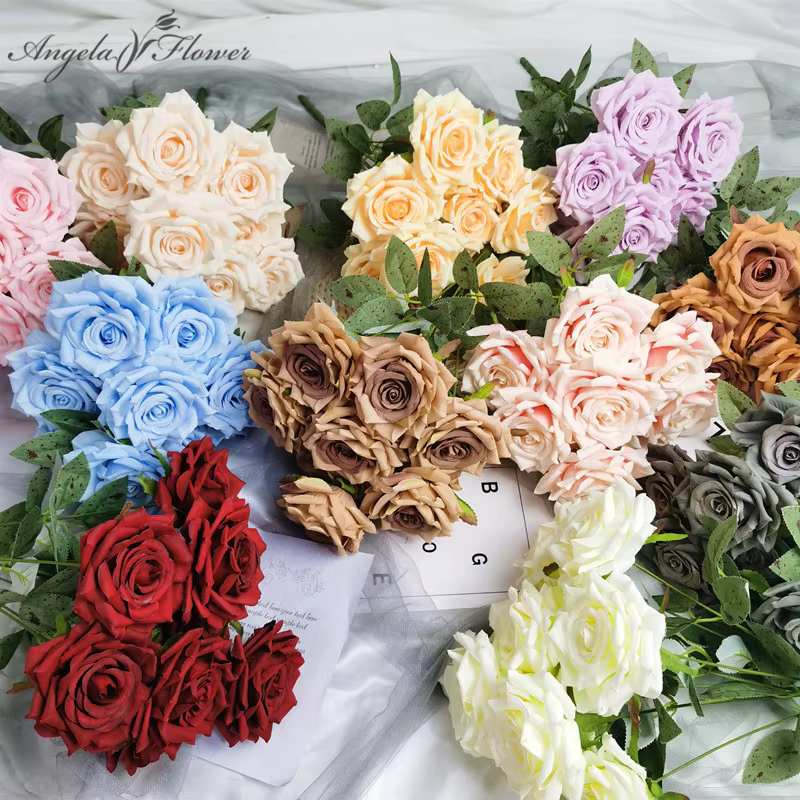 Bouquet de roses artificielles en diamant