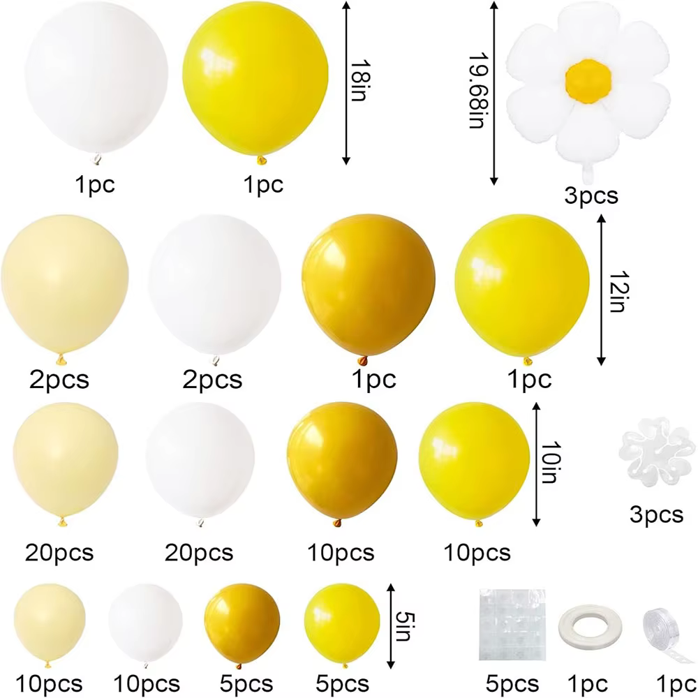 Kit d'arc de ballon de sérénité de tournesol